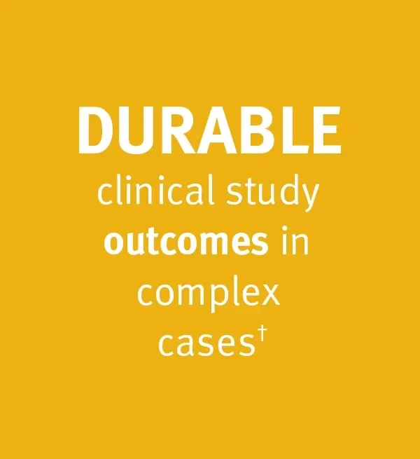 durable clinical study outcomes in complex cases