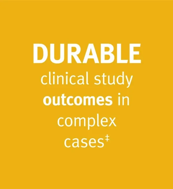 durable clinical study outcomes in complex cases