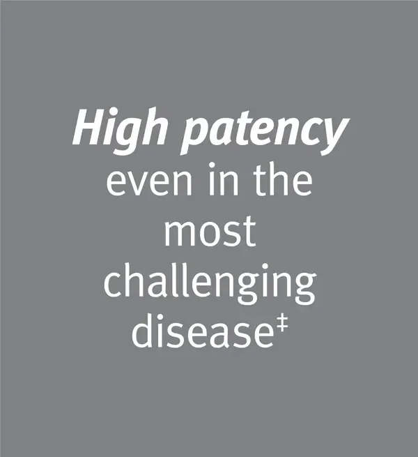 high patency even in the most challenging disease