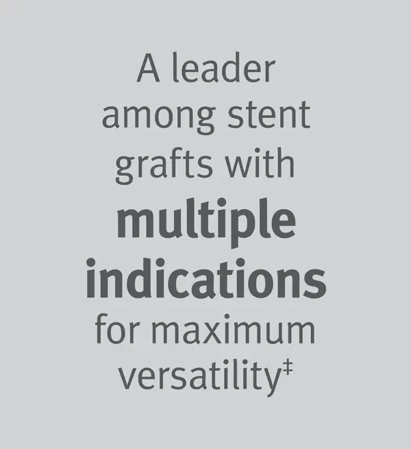 A leader among stent grafts with multiple indications for maximum versatility