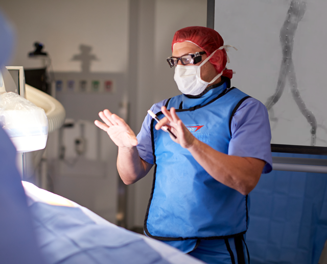 Healthcare professional examining a patient