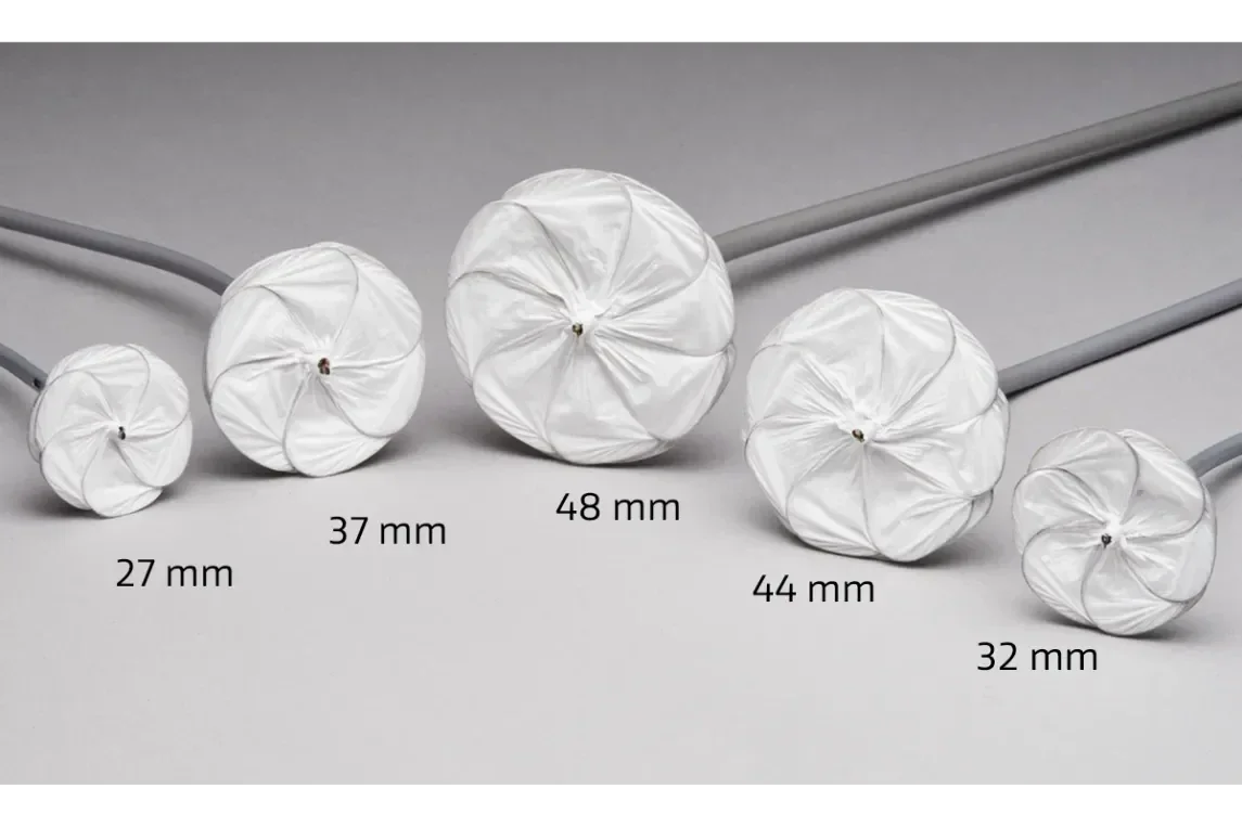 Fives sizes of GORE CARDIOFORM ASD Occluder