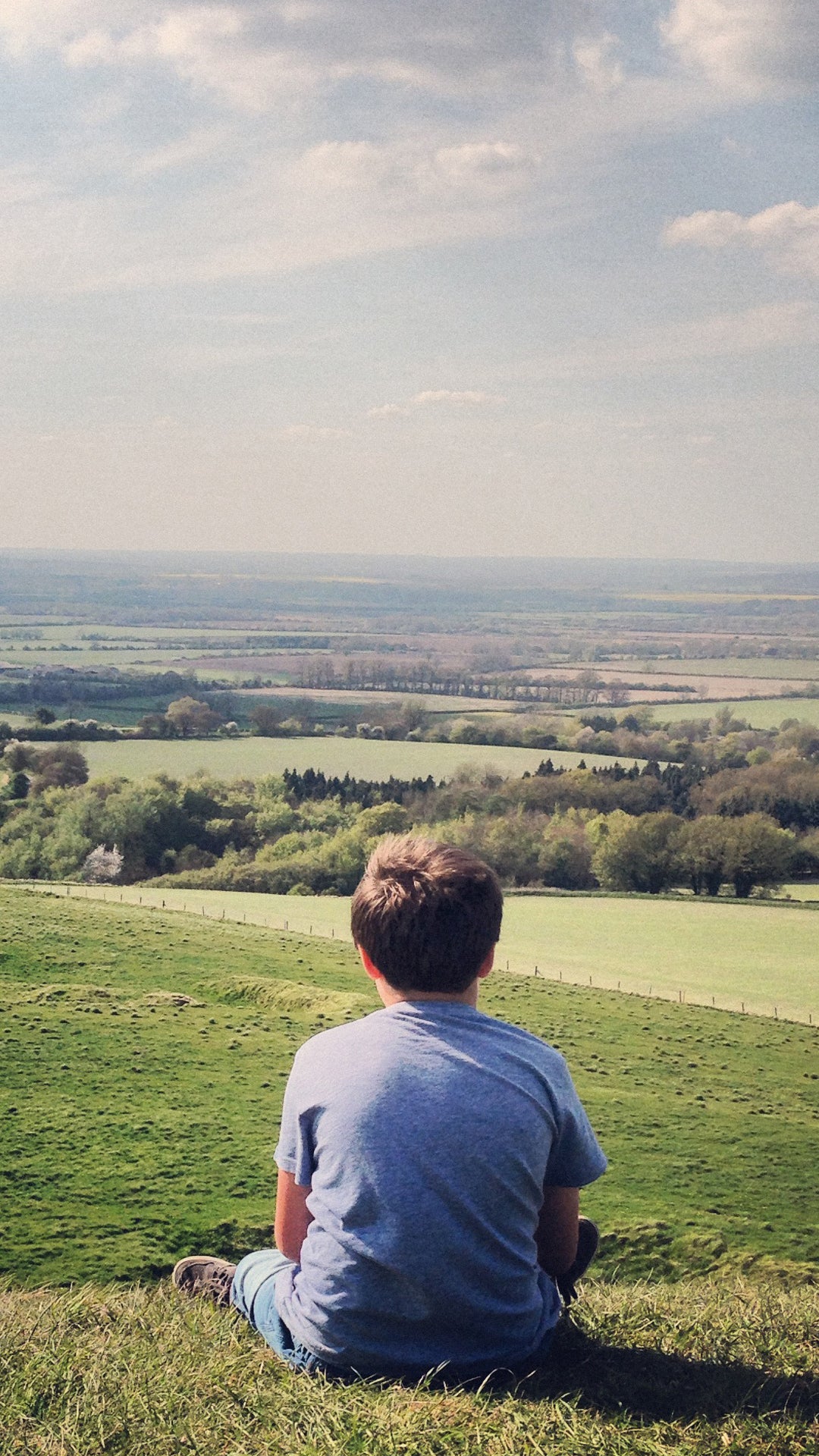 boy on a hill