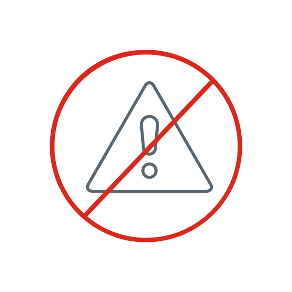 Warning icon infographic