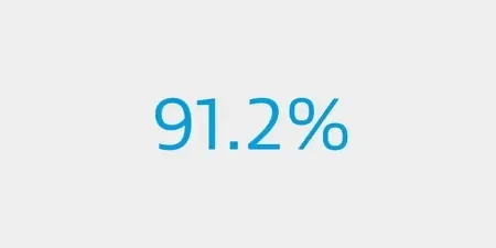 Icon showing 91.2 percent