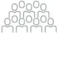 Vector icon of a crowd of people.